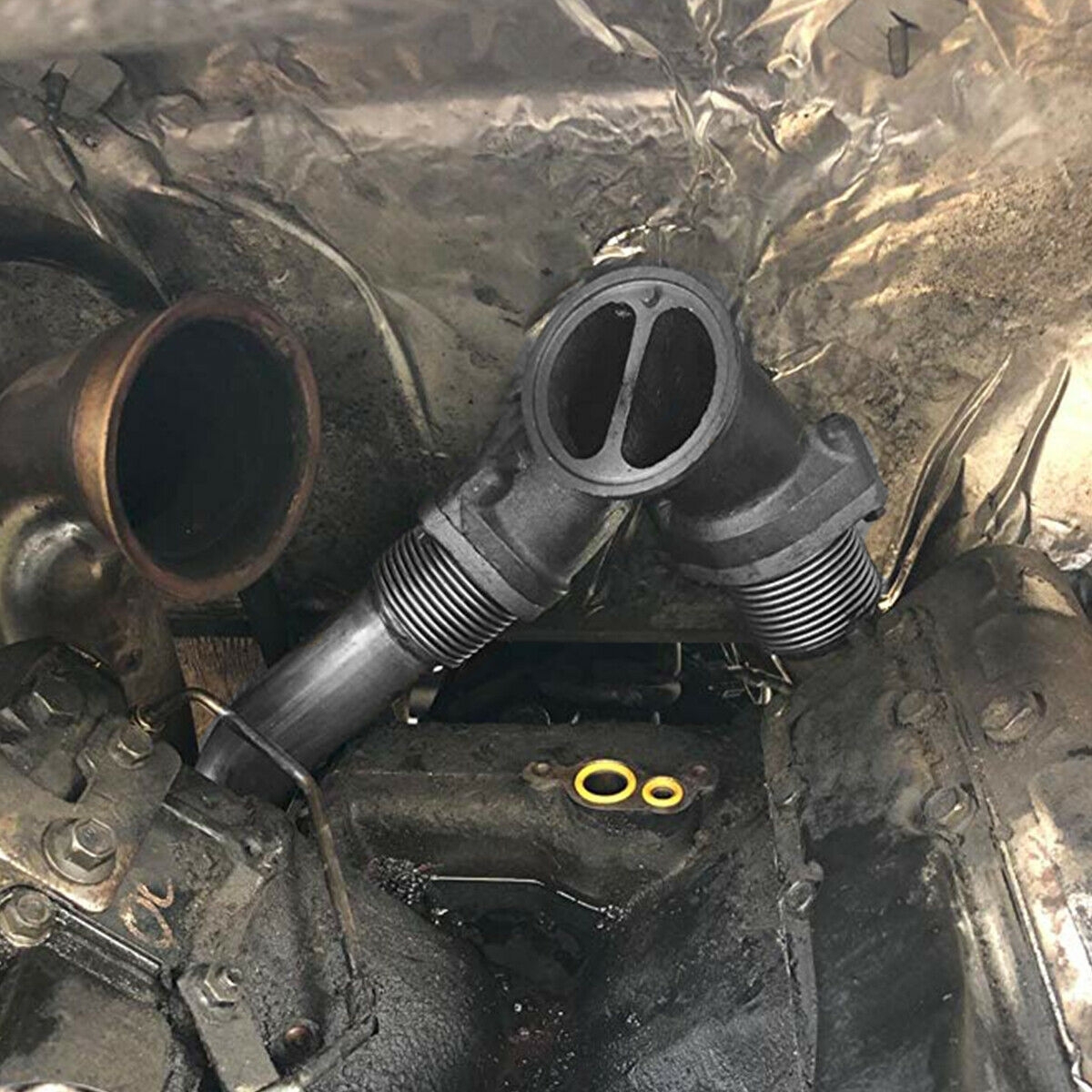 Image of Power Stroke Turbo Diesel with Hardware Bellowed Up Pipe Kit