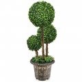 30 Inch Artificial Topiary Triple Ball Tree Indoor and Outdoor UV Protection - Gallery View 7 of 15