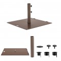 Portable 50 lbs Umbrella Base Stand with Handle and Wheels for Patio Square - Gallery View 9 of 13