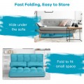 6-Position Foldable Floor Sofa Bed with Detachable Cloth Cover - Gallery View 2 of 51