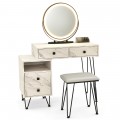 Modern Dressing Table with Storage Cabinet - Gallery View 25 of 50