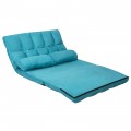 6-Position Foldable Floor Sofa Bed with Detachable Cloth Cover - Gallery View 3 of 51