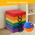 6 Pieces 15 Inch Square Toddler Floor Cushions Set with Handles - Gallery View 7 of 24