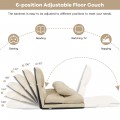 6-Position Foldable Floor Sofa Bed with Detachable Cloth Cover - Gallery View 23 of 51