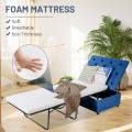 Folding Ottoman Sleeper Bed with Mattress for Guest Bed and Office Nap - Gallery View 17 of 30