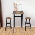 3 Pieces Bar Table Set with 2 Stools - Gallery View 7 of 20