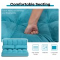 6-Position Foldable Floor Sofa Bed with Detachable Cloth Cover - Gallery View 9 of 51