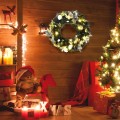Battery Operated Xmas Wreath with 30 LED Lights - Gallery View 1 of 10