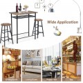 3 Pieces Bar Table Set with 2 Stools - Gallery View 9 of 20