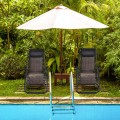 2 Pieces Folding Patio Rattan Zero Gravity Lounge Chair - Gallery View 20 of 36