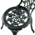 Outdoor Cast Aluminum Patio Furniture Set with Rose Design - Gallery View 16 of 19