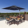 10 Feet 360° Tilt Aluminum Square Patio Umbrella without Weight Base - Gallery View 76 of 80
