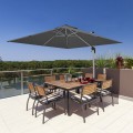 10 Feet 360° Tilt Aluminum Square Patio Umbrella without Weight Base - Gallery View 66 of 80