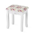 Makeup Dressing Table and Bench 3 Drawers and Cushioned Stool for Girls