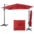 10 x 10 Feet Cantilever Offset Square Patio Umbrella with 3 Tilt Settings