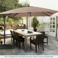 10 x 10 Feet Cantilever Offset Square Patio Umbrella with 3 Tilt Settings