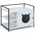 Enclosure Hidden Litter Furniture Cabinet with 2-Tier Storage Shelf - Gallery View 8 of 21