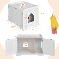 Cat Litter Box Enclosure with Double Doors for Large Cat and Kitty - Gallery View 24 of 40