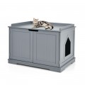 Cat Litter Box Enclosure with Double Doors for Large Cat and Kitty - Gallery View 17 of 40
