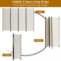4-Panel Room Divider Folding Privacy Screen with Adjustable Foot Pads - Gallery View 27 of 34