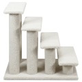 4-Step Pet Stairs Carpeted Ladder Ramp Scratching Post Cat Tree Climber - Gallery View 10 of 11