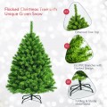 4.5/6.5/7.5 Feet Unlit Artificial Christmas Tree with Metal Stand - Gallery View 21 of 31