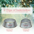 Galvanized Metal ChristmasTree Collar Skirt Ring Cover Decor - Gallery View 24 of 24