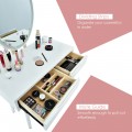 Touch Screen Vanity Makeup Table Stool Set with Lighted Mirror - Gallery View 35 of 36