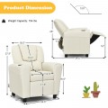 Children's PU Leather Recliner Chair with Front Footrest - Gallery View 54 of 62