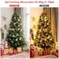 7.5 Feet Artificial Christmas Tree with Ornaments and Pre-Lit Lights - Gallery View 2 of 13