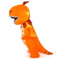 8 Feet Halloween Inflatables Pumpkin Head Dinosaur with LED Lights and 4 Stakes - Gallery View 8 of 11