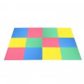 12 Pcs Kids Soft EVA Foam Interlocking Puzzle Play Mat for Exercise and Yoga - Gallery View 3 of 12
