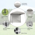 10 x 10 Feet Pop Up Tent Slant Leg Canopy with Roll-up Side Wall - Gallery View 22 of 60