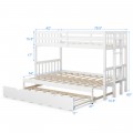 Twin Pull-Out Bunk Bed with Trundle Wooden Ladder - Gallery View 15 of 22