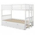 Twin Pull-Out Bunk Bed with Trundle Wooden Ladder - Gallery View 21 of 22