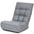 4-Position Adjustable Floor Chair Folding Lazy Sofa - Gallery View 23 of 31
