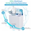 Portable Washing Machine 20lbs Washer and 8.5lbs Spinner with Built-in Drain Pump - Gallery View 26 of 29