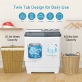 Portable Washing Machine 20lbs Washer and 8.5lbs Spinner with Built-in Drain Pump - Gallery View 2 of 29
