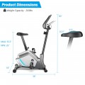 Magnetic Exercise Bike Upright Cycling Bike with LCD Monitor and Pulse Sensor - Gallery View 4 of 12