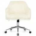 Modern Fluffy Faux Fur Vanity Office Chair for Teens Girls - Gallery View 8 of 12