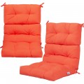 Tufted Patio High Back Chair Cushion with Non-Slip String Ties - Gallery View 20 of 81