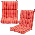 Tufted Patio High Back Chair Cushion with Non-Slip String Ties - Gallery View 44 of 81