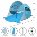 Pop Up Beach Tent Anti-UV UPF 50+ Portable Sun Shelter for 3-4 Person - Gallery View 4 of 22