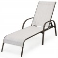 Adjustable Patio Chaise Folding Lounge Chair with Backrest - Gallery View 33 of 36