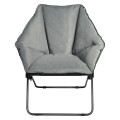 Oversized Foldable Leisure Camping Chair with Sturdy Iron Frame - Gallery View 4 of 10