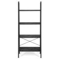 4-Tier Wood Ladder Shelf Display Rack with Metal Frame - Gallery View 17 of 18