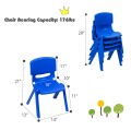 4-pack Kids Plastic Stackable Classroom Chairs - Gallery View 8 of 24