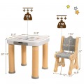 Adjustable Kids Activity Play Table and 2 Chairs Set withStorage Drawer - Gallery View 23 of 36
