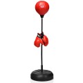 Adjustable Height Punching Bag with Stand Plus Boxing Gloves for Both Adults and Kids - Gallery View 3 of 12