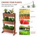 3-Tier Raised Garden Bed with Detachable Ladder and Adjustable Shelf - Gallery View 8 of 11